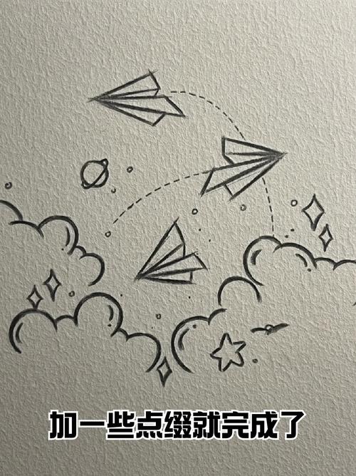 纸飞机简笔画简单又漂亮,纸飞机简笔画简单又漂亮图片