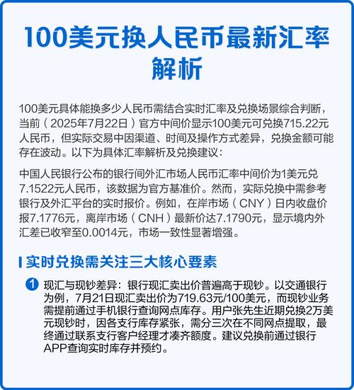 美元兑人民币实时汇率,美元兑人民币实时汇率是多少